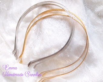 5pcs 5mm, 6mm, 7mm Plain headbands, Hair band, Gold, Silver