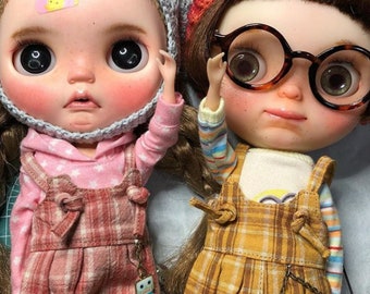 Grunge Plaid Overalls Blythe Doll - 7 colors
