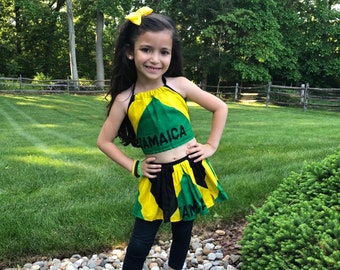 Girl's Skirt Set (Jamaica Flag)