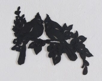 Cardinal wall hanging-black metal art