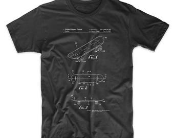Double Kick Skateboard Patent T Shirt, Skateboard Shirt, Skate Shirt, Skater Gift, PP0017