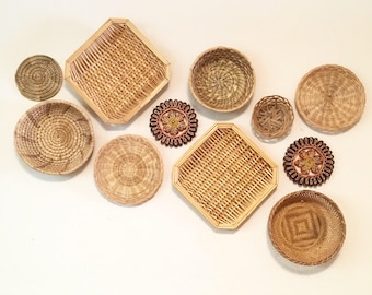Set of 11 Vintage Wall Baskets