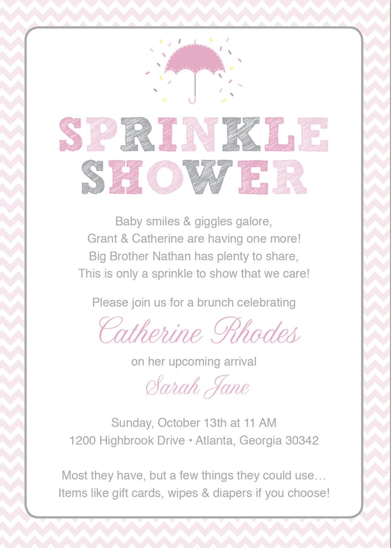 Baby Girl Sprinkle Invitations 8