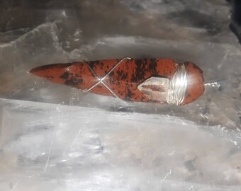 Orange Obsidian Arrowhead