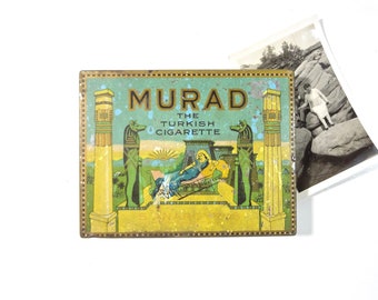 Vintage Murad Turkish Cigarette Tobacco Tin Box