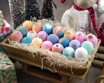 12 Bath Bombs Pack Gift Set Assorted Scent or You Choose, Perfect Gift Christmas Gift Set! Handmade in USA with only Natural ingredients