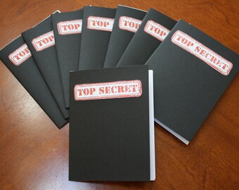 Lot of 10 TOP SECRET Spy Notebook's - Spy Party Favors