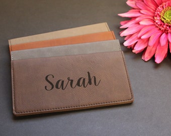 Personalized Faux Leather Checkbook Cover, Vegan, Checkbook Wallet, Check Book Pocket, Engraved Checkbook Cover, Check Book Cover