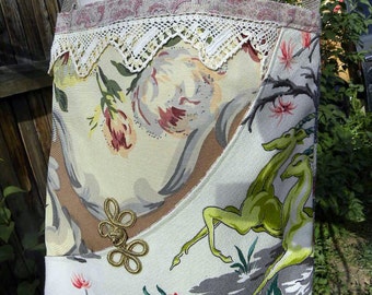 Rare Gazelle Barkcloth tote/Bag