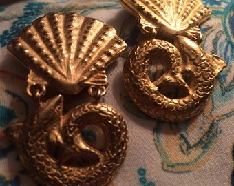 Diane von Furstenberg sea life drop dangly earrings
