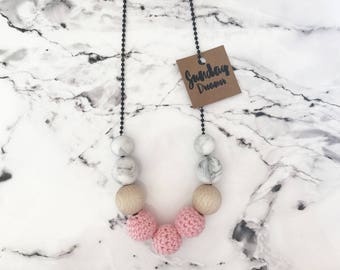 SALE! Pink Crochet necklace. "WAS 22 NOW 15"