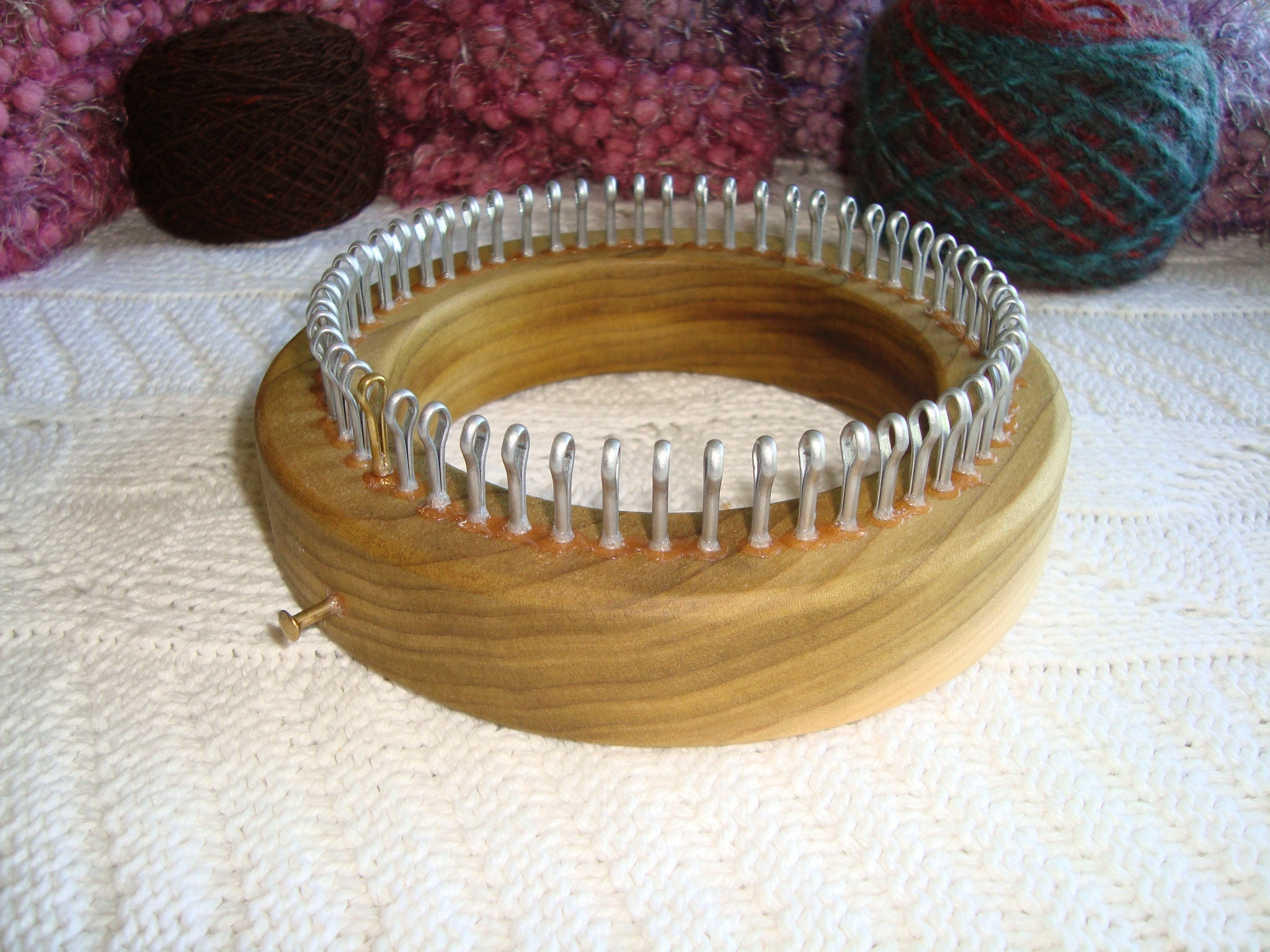 Sock Knitting Loom Fine Gauge Wood Round Adult Sizes