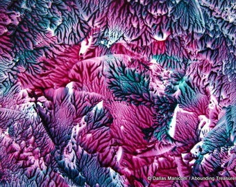 5X7 Burst of Teal & Magenta Encaustic (Wax) Original Abstract Painting / Burst of Energy / SFA (Small Format Art)