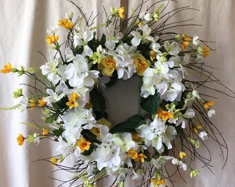 Front Door Wreaths - Spring Wreaths - Summer Front Door Wreath - Spring Wreaths For Front Door - Summer Wreaths - Summer Door Wreath