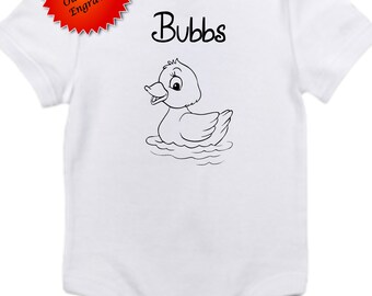Bubbs cute duck gerber bodysuit onesie you pick size newborn / 0-3 / 3-6 / 6-12 / 18 / 24 month