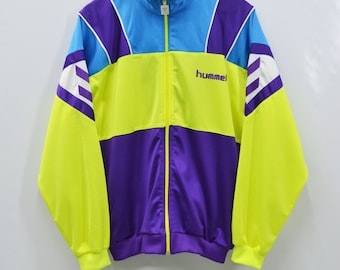 Hummel Jacket Men Size L 90s Hummel Vintage Colorblock Vintage Hummel Track Jacket