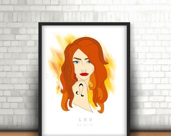 Zodiac Series - Leo Illustration