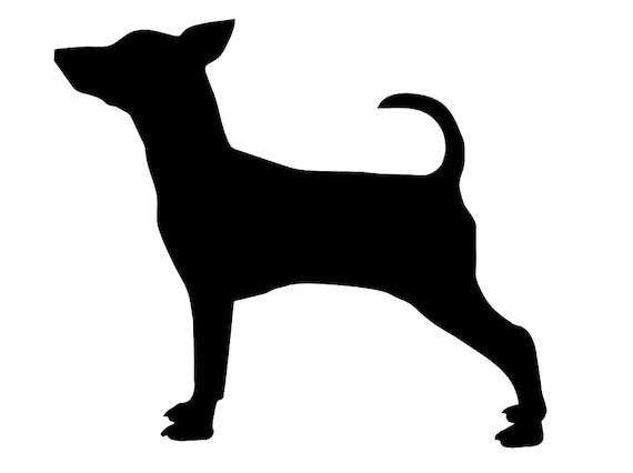 Download Miniature Pinscher v1 Dog Breed Silhouette Custom Die Cut