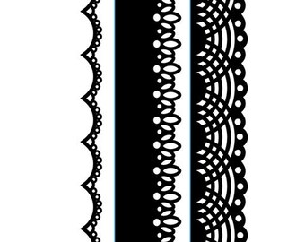 Darice® Embossing Folder Borders - Laces - 1.5 x 5.75 in - 3 pieces, scrapbooking, card making, greeting cards, invitations and more