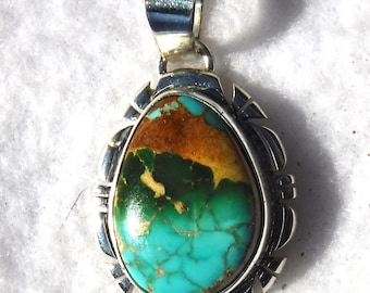 NATURAL ROYSTON TURQUOISE Pendant # 1111-w