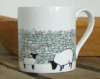 Drystone Wall Sheep Mug
