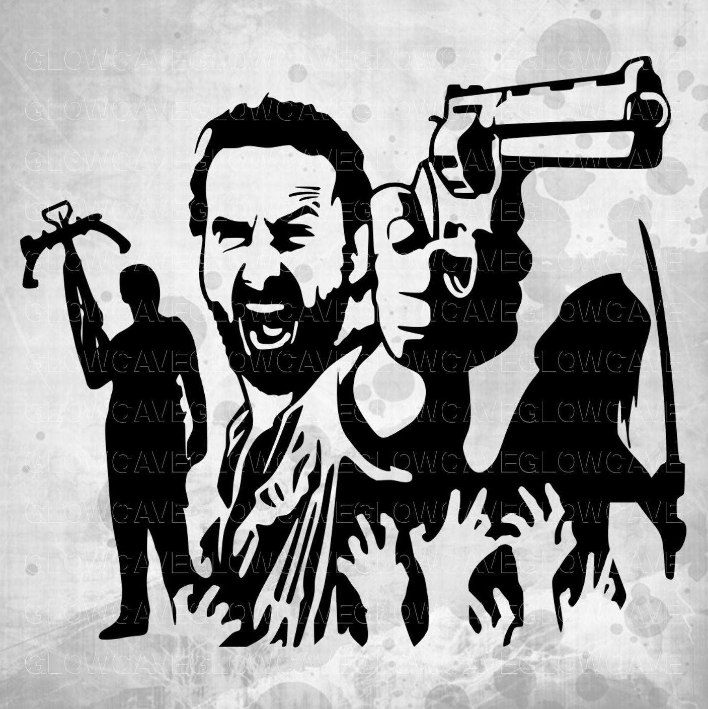 Walking Dead Silhouettes svg Dead Clip art Zombie svg