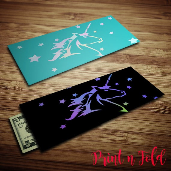 unicorn gift envelopes printable