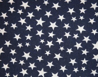 Scattered Star Fabric | Navy With White Star Fabric | Quilt Fabric | Home Decor Fabric | Apparel Fabric | Americana Fabric | 1 Yard