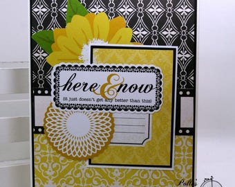 Here and Now All Occasion Greeting Card Polly's Paper Studio Handmade