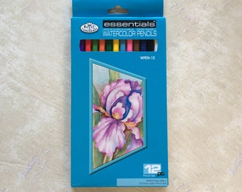 CLEARANCE Essentials Watercolor Pencils ~ Standard/Basic Colors Set of 12 ~ Royal Langnickel