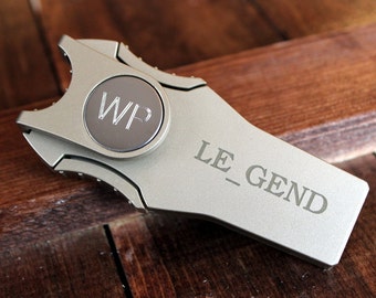 Gentleman's Vice 5 in 1 Cigar Cutter with Divot Repair Tool in Gold - Personalized w/ Initials, Monogram, Logo or Graphic - Groomsmen Gift