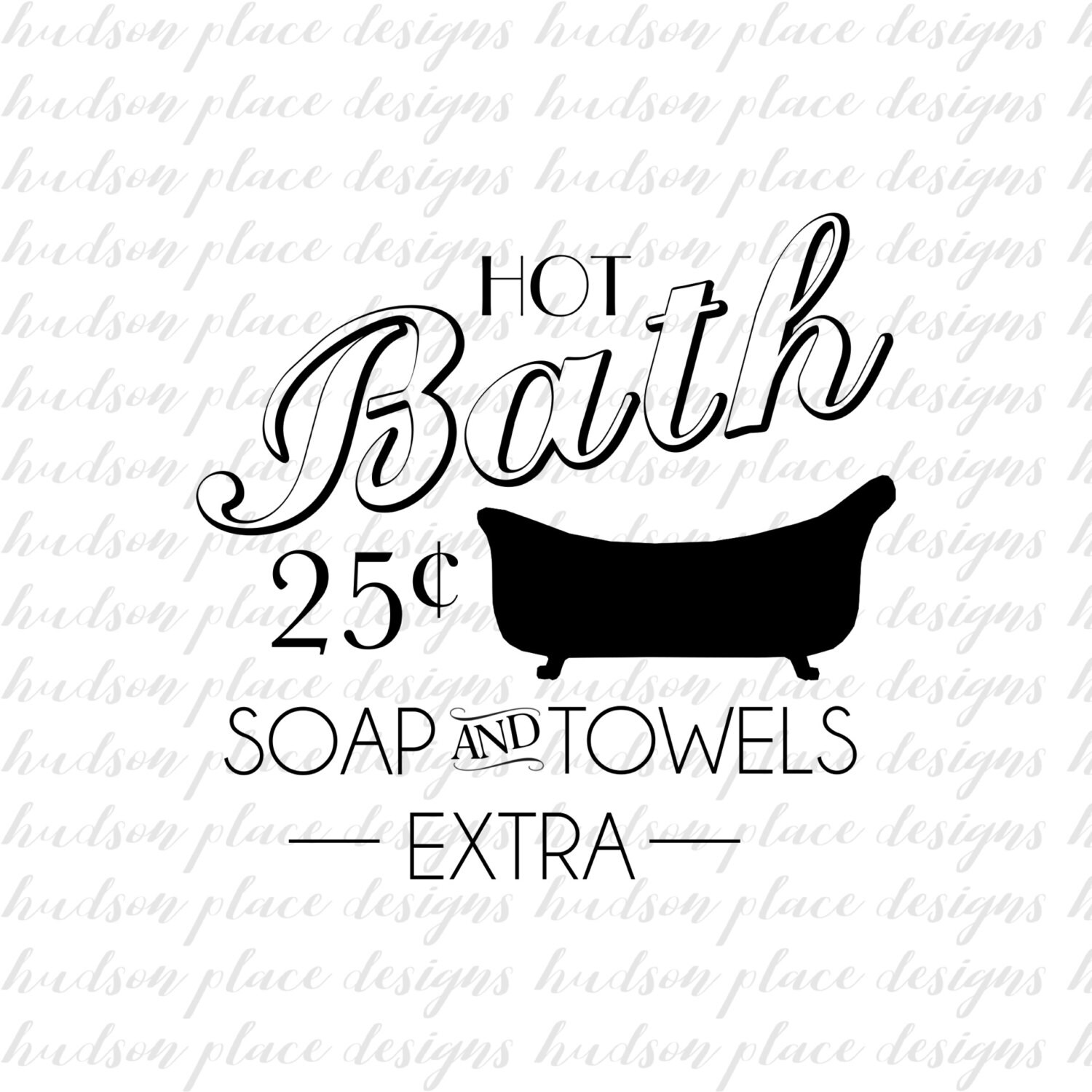 Download Vintage bathroom sign .svg file .png file .pdf file ...