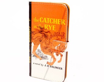 Book phone /iPhone flip Wallet case- Catcher in the Rye for iPhone X, 8, 7, 6, 6 7 & 8 plus, 5 Samsung Galaxy S9 S8 S7 S6 Note 4 5 7 8 LG