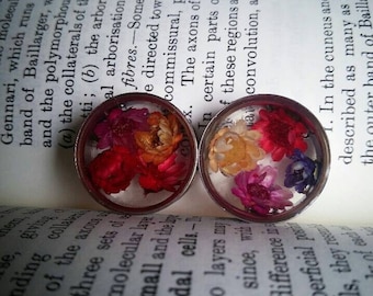 Real flower plugs. FOR PAIR.