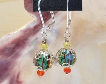 Striped Briolette Dangle