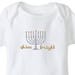 Shine Bright Menorah Baby Bodysuit // Winter // Hanukkah