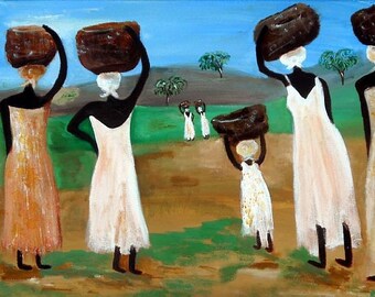 REPLENISHED SOULS - Art Print of Original Haiti Inspired Painting
