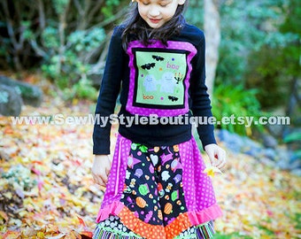 Boutique Halloween skirt 4T-12y