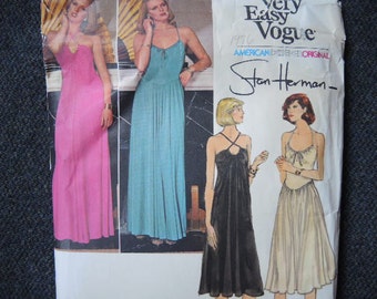 vintage 1970s Vogue American Designer Original Stan Herman sewing pattern 1530 misses dress size 12