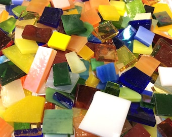 150 MOSAIC #7 GRAB BAG Bonanza! Stained Glass Mosaic Tiles B48