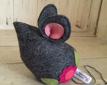 Mouse Pincushion Dark Grey