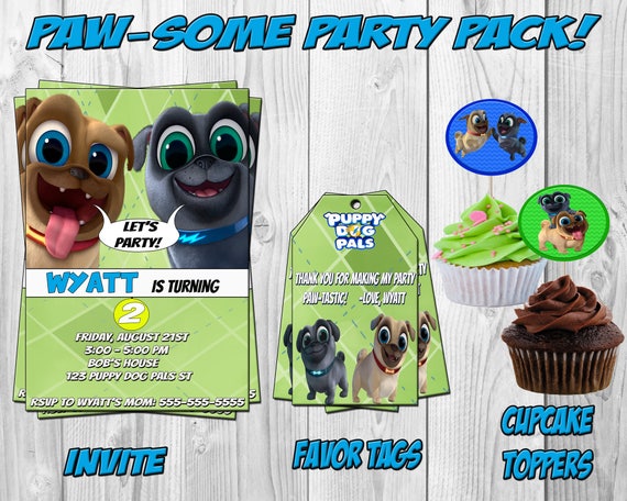 Puppy Dog Pals Invitation Puppy Dog Pals Invite Printable