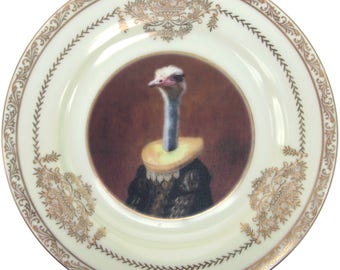 Marquise de Struthio Portrait Plate 6.4"