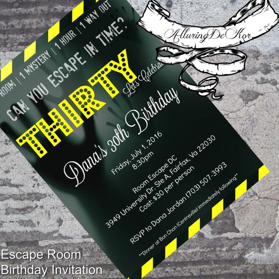 Items similar to Escape Room Birthday Invitation on Etsy