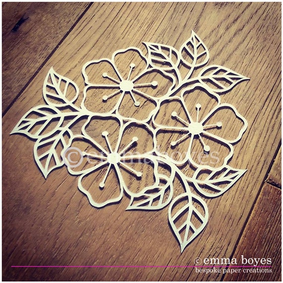 Items similar to Printable PDF Paper cutting Template Flowers and