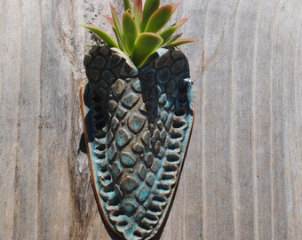 ceramic wall pocket wall vase flower herb holder home decor