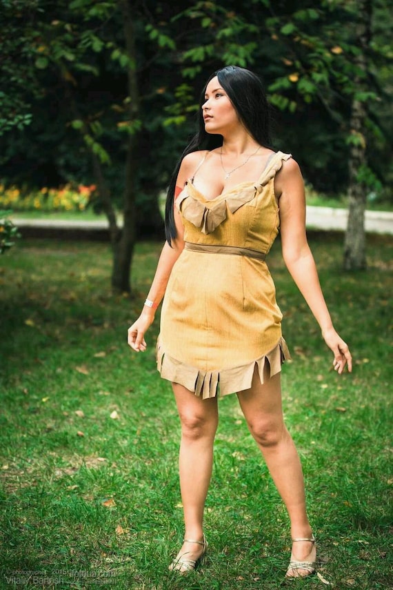 Items Similar To Disney Cosplay Costume Pocahontas Disney Princesses Indian Princess Yellow 