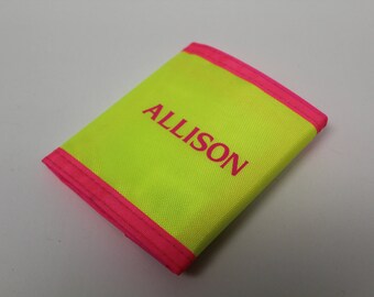 90s Wallet - Neon Yellow and Neon Pink - ALLISON - Like New