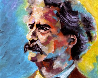 Oil portrait of Mark Twain