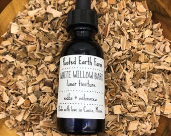 Organic White Willow Bark Tincture, Pain Relief, Headache Tincture, Pain Remedy, Back Pain Relief, Willow Tincture, Organic Tincture
